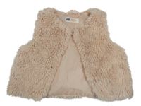 Ružová kožušinová podšitá vesta H&M