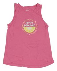 Růžový top s citrónem Alive