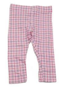 Ružovo-čierne kockované legíny Ergee