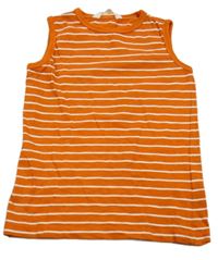 Oranžovo-biele pruhované tielko H&M