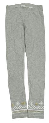 Sivé melírované legíny so vzorom H&M