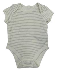 Smetanovo-sivé pruhované body Primark