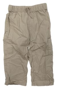 Béžové plátenné cargo nohavice H&M