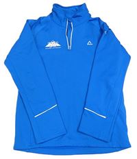 Modrá sportovní thermo mikina s nápisem 