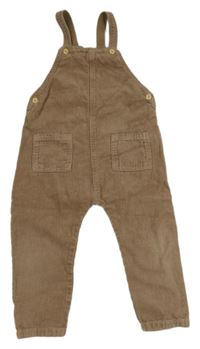 Hnědé manšestrové laclové kalhoty H&M