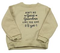 Béžová mikina s nápisom