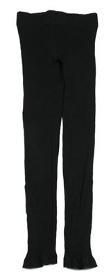 Čierne rebrované legíny Matalan