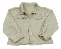 Svetlobéžová plátenná bunda s vreckami