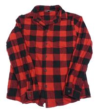 Červeno-černá kostkovaná košile PRIMARK