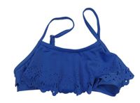 Modrá plavková lambáda s volánikom