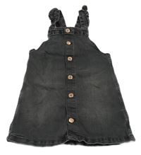 Tmavosivé prepínaci rifľové šaty H&M