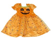 Kostým - oranžové sametové šaty s tylem - dýně George