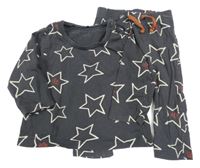 Tmavošedé pyžamo s hvězdami Matalan