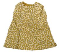 Okrovo-biele leopardí šaty Mothercare