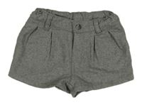 Šedé melírované vlněné kraťasy 