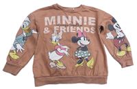 Hnedá mikina s Minnie a přáteli George