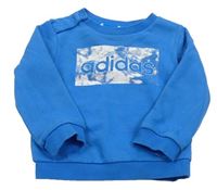 Modrá mikina s logom Adidas