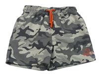 Sivé army plážové kraťasy George