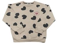 Svetloružová mikina so srdiečkami Primark