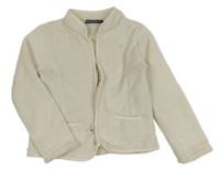 Smotanová plyšová prepínaci mikina s výšivkou