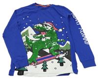 Tmavomodré triko s dinem z flitrů Next