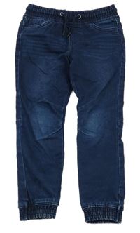 Tmavomodré teplákové slim cuff rifle Denim Co.