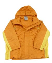 Oranžovo-žltá šušťáková jarná bunda s kapucňou Impidimpi