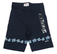 Nové - Tmavomodré kraťasy so slonmi Esprit