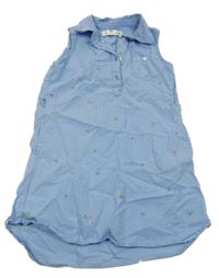 Svetlomodré kvetované šaty H&M