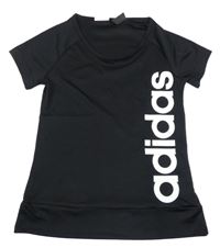 Černé sportovní tričko s logem Adidas