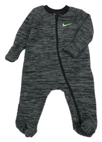 Šedý melírovaný fleecový overal s logem Nike
