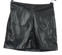 Dámská černá koženková minisukně H&M