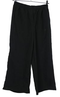 Dámske čierne strukturované culottes nohavice