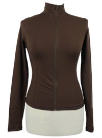 Dámská hnědá sportovní propínací mikina Shein 