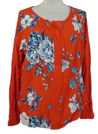 Dámská červená květovaná halenka Alba Moda 