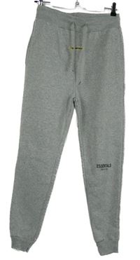 Dámské šedé cuff tepláky 