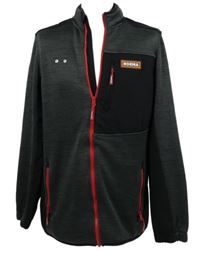 Pánská šedo-černá pletená pracovní propínací mikina s logem Norma 