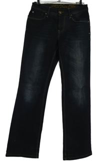 Dámske tmavomodré bootcut rifle SoccX