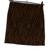 Dámska hnedo-čierna vzorovaná sukňa Stradivarius