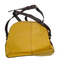 Dámská horčicovo-hnědá koženková crossbody kabelka M&S