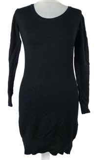 Dámske čierne svetrové šaty Ajc