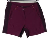 Dámske purpurové šušťákové outdoorové kraťasy Quechua
