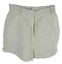 Dámske biele ľanové kraťasy Reserved