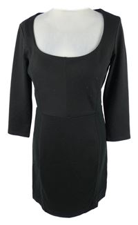 Dámské černé žebrované šaty H&M