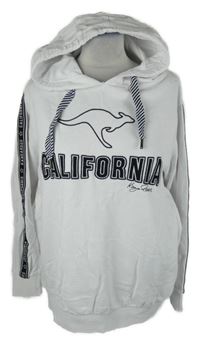 Dámska biela mikina s logom a kapucňou Kangaroos