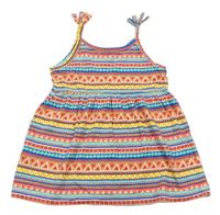 Farebné vzorované bavlnené šaty Matalan