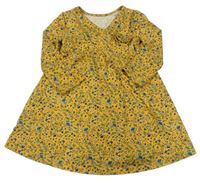 Horčicové kvetinové šaty Matalan