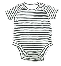 Bílo-zelené pruhované body 