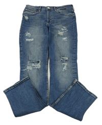 Tmavomodré rifle s dierami H&M