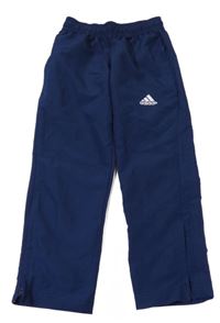 Tmavomodré sportovní tepláky s logem Adidas